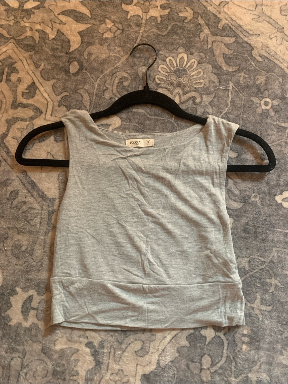 Sozy Crop Tank Top in Light Grays